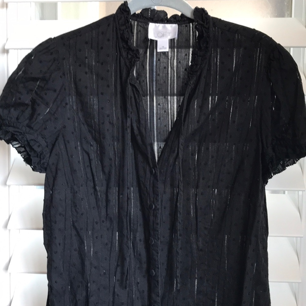 Ann Taylor Loft Button Down Lace Shirt